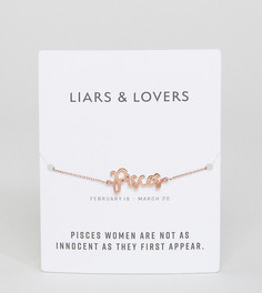 Браслет со словом Pisces Liars &amp; Lovers Zodiac - Золотой