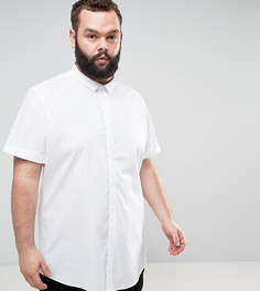 Белая эластичная рубашка узкого кроя ASOS PLUS - Белый
