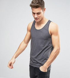Темно-серая меланжевая майка ASOS TALL - Серый