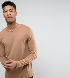 Коричневый лонгслив ASOS TALL - Бежевый