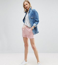 Льняные шорты в стиле casual с завязкой ASOS TALL - Розовый