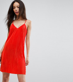Плиссированное платье ASOS TALL - Розовый