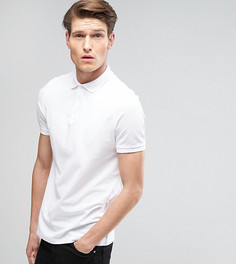 Белая футболка-поло из пике ASOS TALL - Белый
