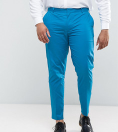 Синие эластичные хлопковые брюки скинни ASOS PLUS Wedding - Синий