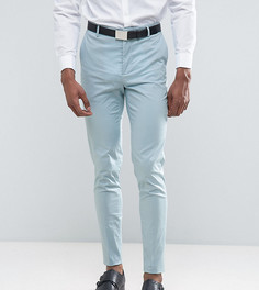 Голубые эластичные хлопковые брюки скинни ASOS TALL Wedding - Синий