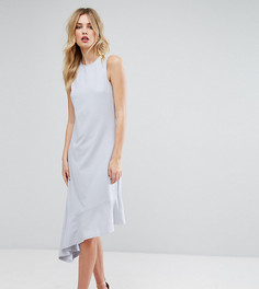 Платье миди асимметричной длины ASOS TALL - Серый
