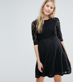 Кружевное приталенное платье ASOS Maternity - Черный