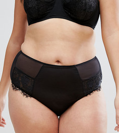 Кружевные трусы с классической талией ASOS CURVE - Черный