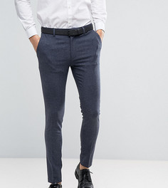 Синие брюки скинни в клетку ASOS TALL WEDDING - Синий