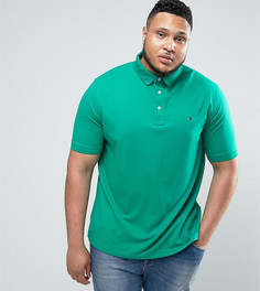 Зеленое поло из пике с флажком Tommy Hilfiger PLUS Luxury - Зеленый