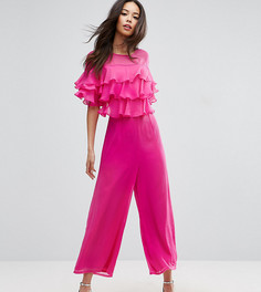 Комбинезон с оборками и широкими штанинами ASOS TALL - Розовый