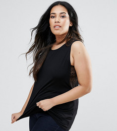 Топ без рукавов с кружевными вставками ASOS CURVE - Черный