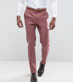 Розовые зауженные строгие брюки из 100% мериносовой шерсти ASOS TALL Wedding - Розовый