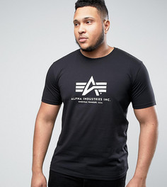 Черная футболка классического кроя с логотипом Alpha Industries PLUS - Черный