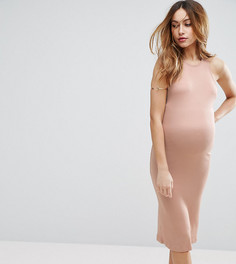 Платье-футляр с перекрестными лямками на спине ASOS Maternity - Розовый