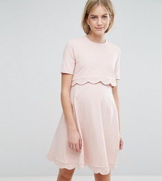 Платье для беременных и кормящих мам с короткими рукавами ASOS Maternity - Розовый