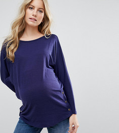 Топ с кнопками по бокам New Look Maternity - Темно-синий