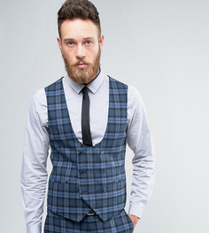 Супероблегающий жилет в клетку Noose &amp; Monkey - Синий