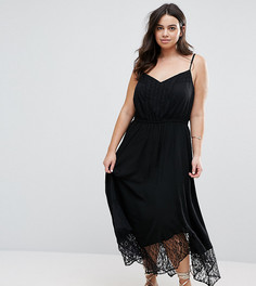 Пляжное платье с кружевной отделкой City Chic - Черный