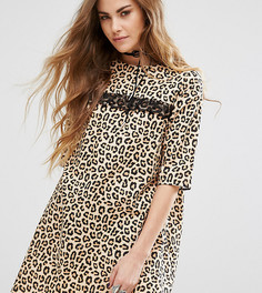 Платье мини с леопардовым принтом Reclaimed Vintage - Коричневый