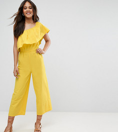 Хлопковый комбинезон на одно плечо ASOS TALL - Желтый