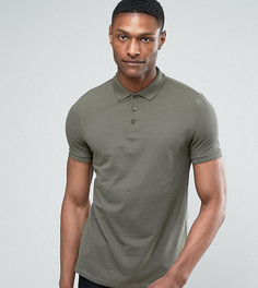 Зеленое поло из пике ASOS TALL - Зеленый