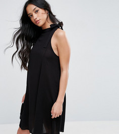 Свободное платье с завязкой на вороте и открытой спиной ASOS PETITE - Белый