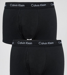 2 эластичных хлопковых боксеров-брифов Calvin Klein - Черный