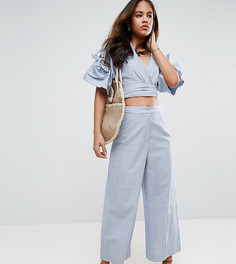 Брюки от комплекта с широкими штанинами в полоску эксклюзивно для ASOS TALL - Мульти