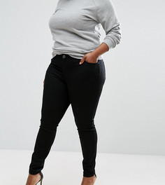 Черные джинсы скинни с классической талией ASOS CURVE LISBON - Черный