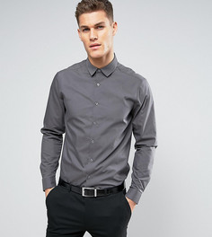 Темно-серая рубашка классического кроя ASOS TALL - Серый