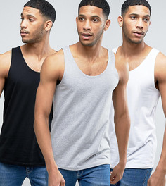 3 свободных майки ASOS - СКИДКА - Мульти
