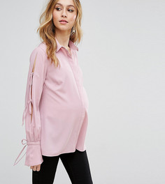 Блузка с завязками на рукавах ASOS Maternity - Розовый