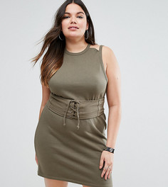 Трикотажное платье ASOS CURVE - Зеленый