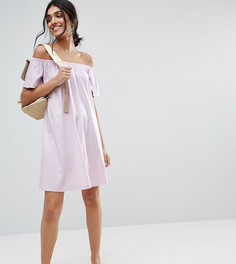 Платье мини с открытыми плечами ASOS TALL - Фиолетовый