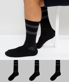 3 пары черных носков Nike SB SX5760-010 - Черный
