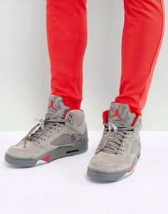 Серые кроссовки в стиле ретро Nike Air Jordan 5 136027-051 - Серый