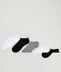 5 пар низких носков ASOS - Мульти