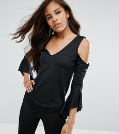 Топ с вырезами на плечах ASOS TALL - Черный