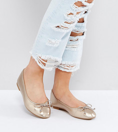Балетки для широкой стопы ASOS LIBRA - Золотой