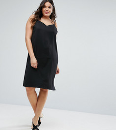 Платье-комбинация миди на бретельках ASOS CURVE - Черный