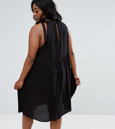 Свободный сарафан с завязкой на вороте и открытой спиной ASOS CURVE - Черный