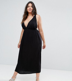 Платье-халтер макси ASOS CURVE - Черный