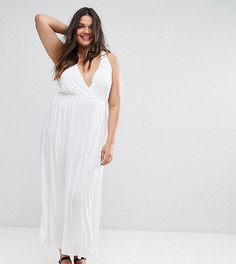 Платье-халтер макси ASOS CURVE - Белый