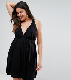 Короткое платье-халтер ASOS CURVE - Черный
