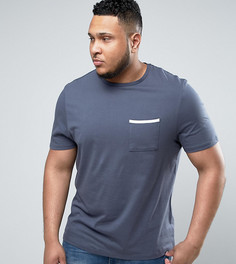 Футболка с окантовкой на кармане Another Influence PLUS - Темно-синий