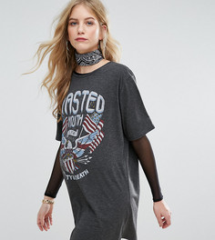 Платье-футболка с принтом Missguided Maternity - Серый
