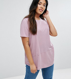 Футболка в рубчик ASOS CURVE - Фиолетовый