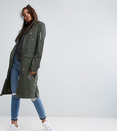 Вощеная куртка-дождевик ASOS TALL - Зеленый