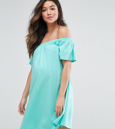 Платье мини для беременных с открытыми плечами ASOS Maternity - Зеленый